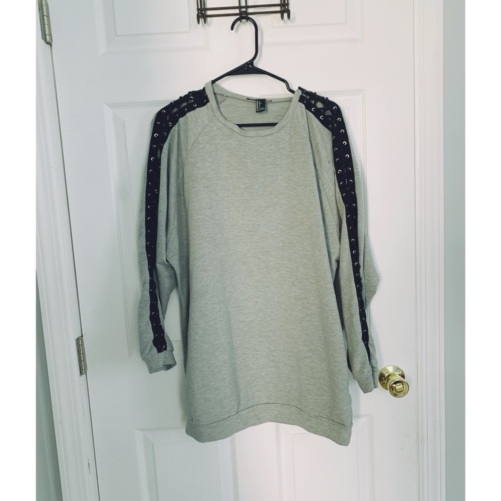 Forever 21 Lace Up Top